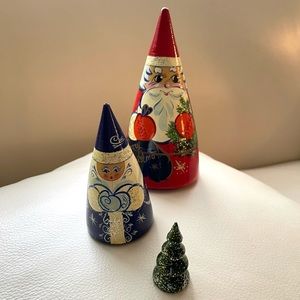 Vintage Christmas Nesting Dolls